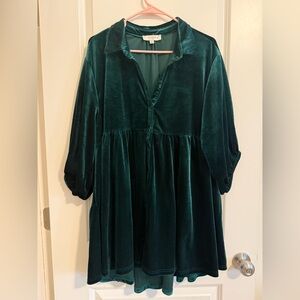 Umgee Deep Green Dress/Tunic top